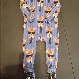 Posh Peanut Blue Bunny Footie